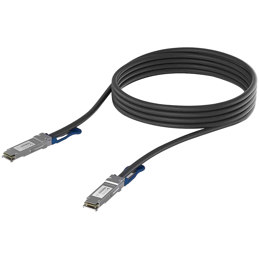 Ubiquiti UACC-DAC-QSFP28-3M QSFP28 direct attach cable with a 100 Gbps max data rate, Compatible with QSFP28 and QSFP+ interfaces