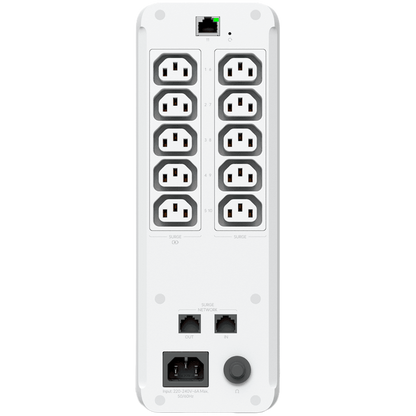Ubiquiti UPS-Tower-EU UniFi managed 1kVA uninterruptible power supply with 5 surge-only outlets and 5 software-resettable surge and backup devices
