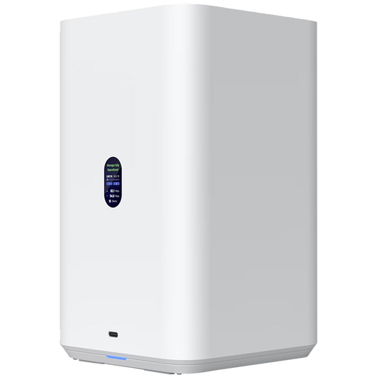 Ubiquiti UniFi  UNAS-2-W-EU Network Attached Storage with (2) 3.5inch HDD bays, 2.5 GbE networking, USB-C connectivity, and an included PoE++ adapter, all in a compact footprint