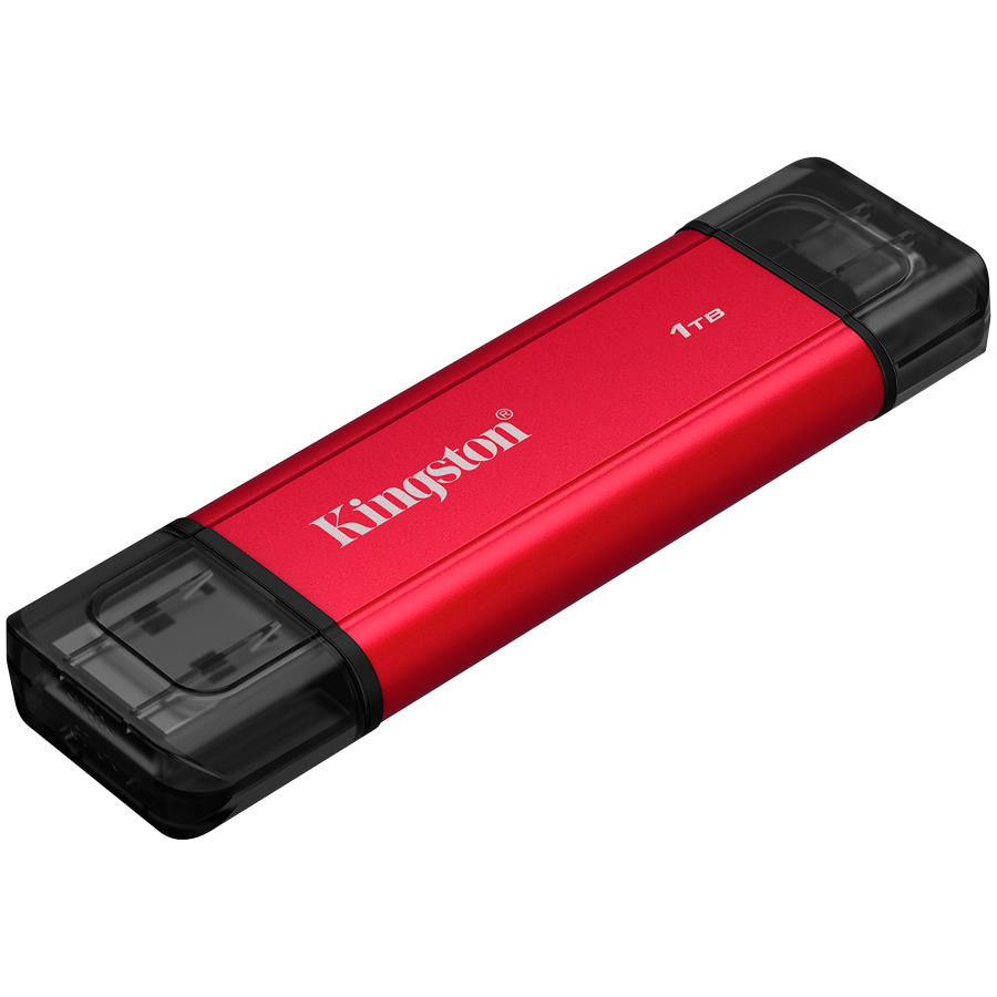 Kingston 1TB Dual USB-A/C Portable SSD, Up to 1050MB/s USB 3.2 Gen 2