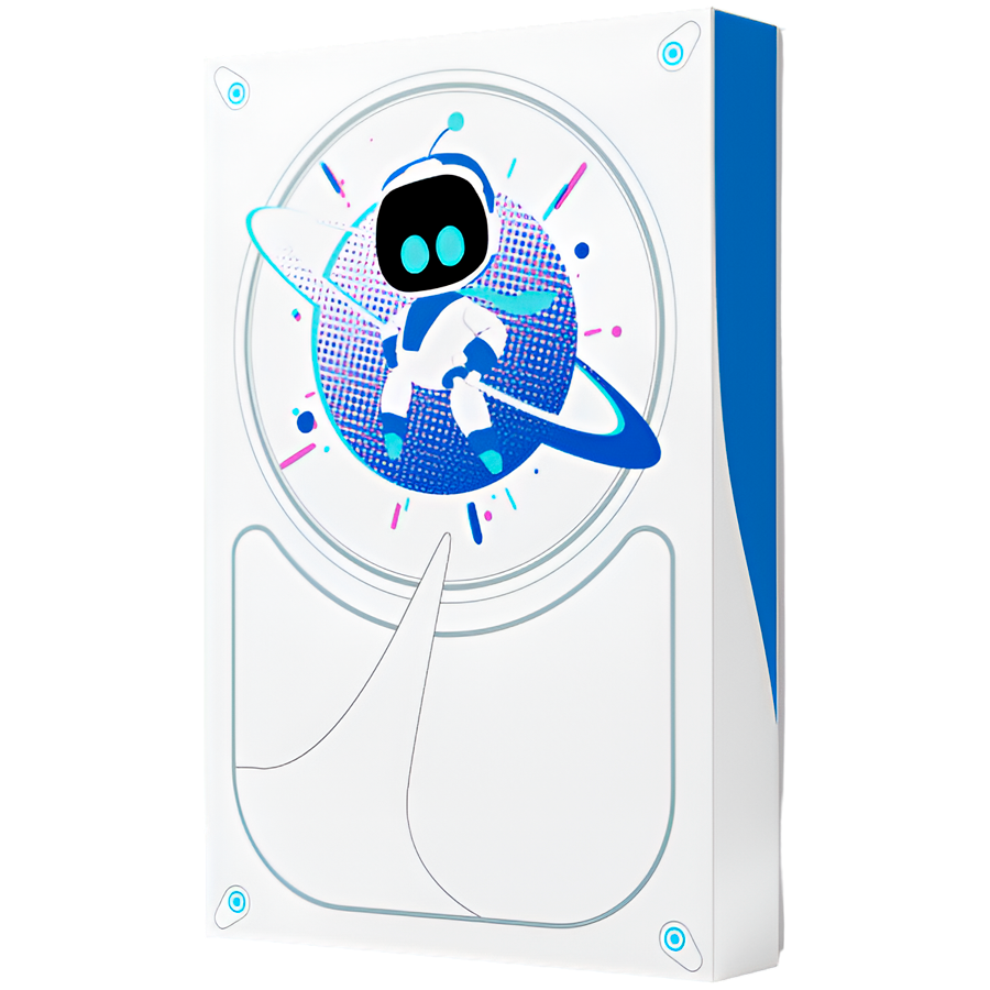 Astro Bot Limited Edition Game Drive, USB 3.0, 5 TB Drive space for your PS5, PS4, or PC library, Plug and Play drive glows with LED lighting and exclusive artwork.