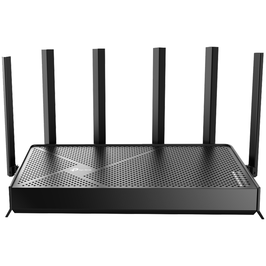 TP-Link Dual-Band BE6500 Wi-Fi 7 Router, 688Mbps at 2.4GHz, 5764Mbps at 5GHz, 6 antennas, 2.0GHz quad core CPU, 2.5Gbps WAN port, 2.5Gbps LAN port, 3 x 1Gbps LAN ports, 1x USB 3.0 port, MLO, 4K QAM, OFDMA