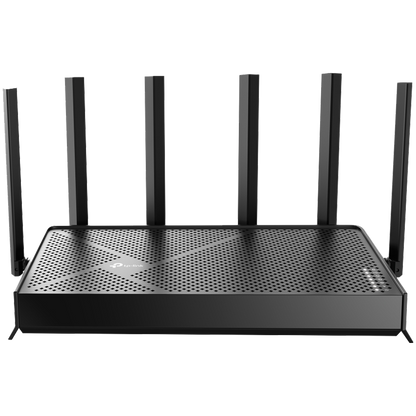 TP-Link Dual-Band BE6500 Wi-Fi 7 Router, 688Mbps at 2.4GHz, 5764Mbps at 5GHz, 6 antennas, 2.0GHz quad core CPU, 2.5Gbps WAN port, 2.5Gbps LAN port, 3 x 1Gbps LAN ports, 1x USB 3.0 port, MLO, 4K QAM, OFDMA