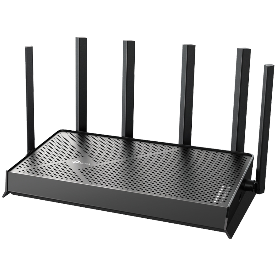 TP-Link Dual-Band BE6500 Wi-Fi 7 Router, 688Mbps at 2.4GHz, 5764Mbps at 5GHz, 6 antennas, 2.0GHz quad core CPU, 2.5Gbps WAN port, 2.5Gbps LAN port, 3 x 1Gbps LAN ports, 1x USB 3.0 port, MLO, 4K QAM, OFDMA