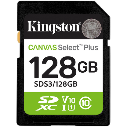 Kingston 128GB SDXC Canvas Select Plus Gen3 150MB/s C10 UHS-I U1 V10