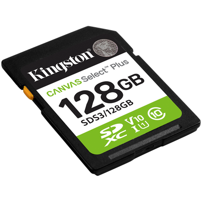 Kingston 128GB SDXC Canvas Select Plus Gen3 150MB/s C10 UHS-I U1 V10