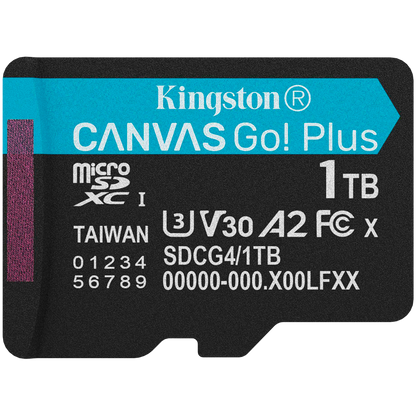 KINGSTON 1TB microSDXC Canvas Go Plus Gen4 200R A2 U3 w/o ADP