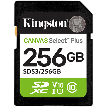 KINGSTON 256GB SDXC Canvas Select Plus Gen3 150MB/s C10 UHS-I U1 V10