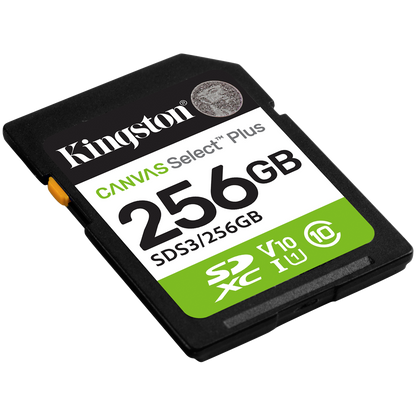 KINGSTON 256GB SDXC Canvas Select Plus Gen3 150MB/s C10 UHS-I U1 V10