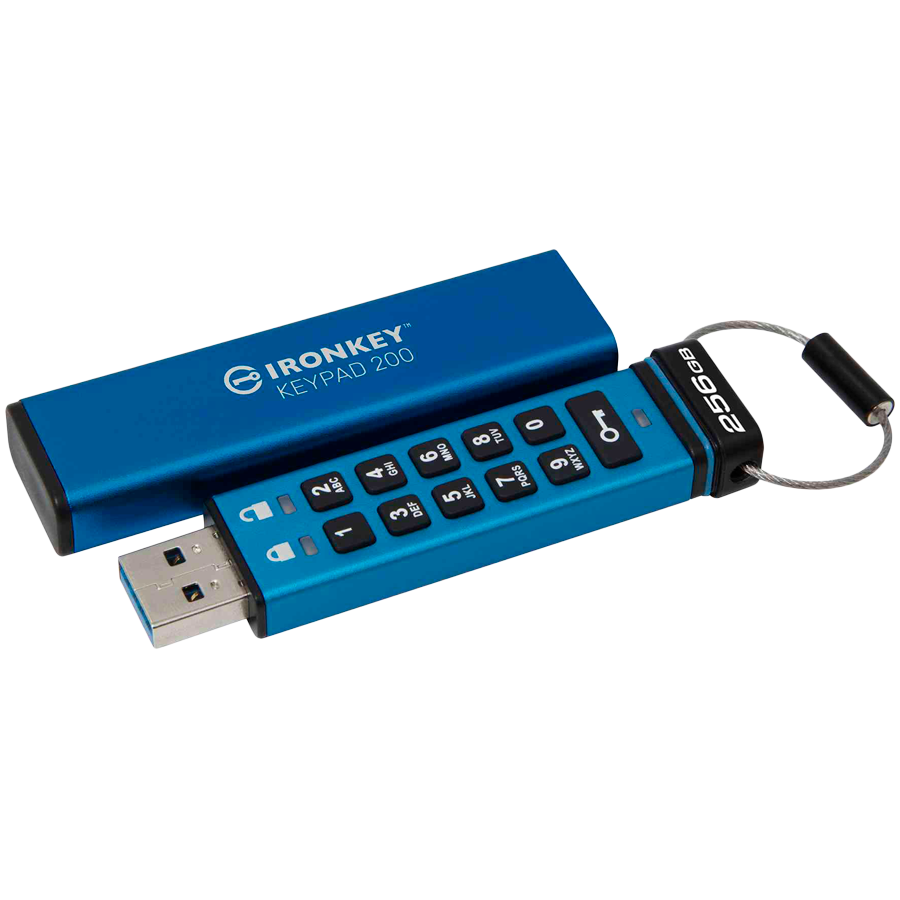 KINGSTON IronKey Keypad 200, 256GB, AES-256 Encrypted
