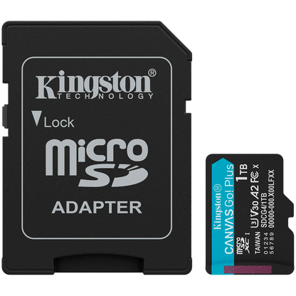 Kingston 1TB microSDXC Canvas Go Plus Gen4 200MB/s A2 U3 V30 Card + Adapter