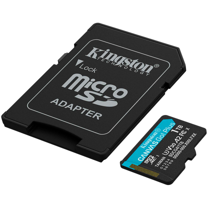 Kingston 1TB microSDXC Canvas Go Plus Gen4 200MB/s A2 U3 V30 Card + Adapter