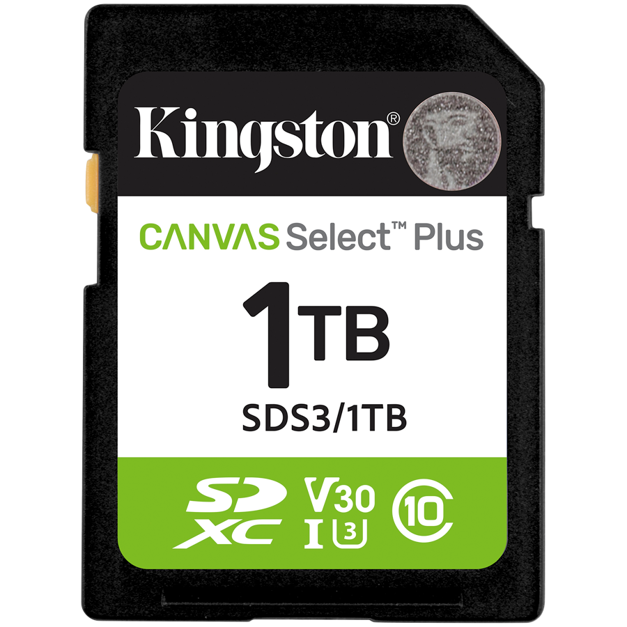 KINGSTON 1TB SDXC Canvas Select Plus Gen3 150MB/s C10 UHS-I U3 V30
