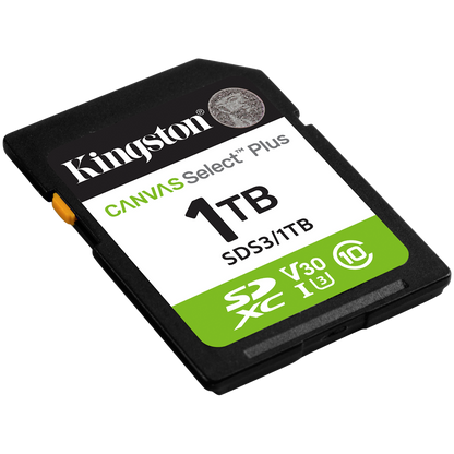 KINGSTON 1TB SDXC Canvas Select Plus Gen3 150MB/s C10 UHS-I U3 V30