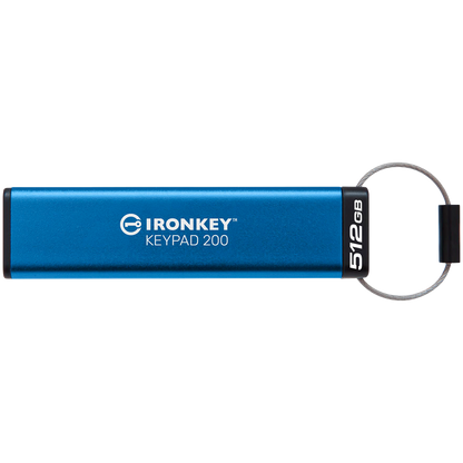 KINGSTON IronKey Keypad 200, 512GB, FIPS 140-3 Lvl 3 (Pending) AES-256 Encrypted