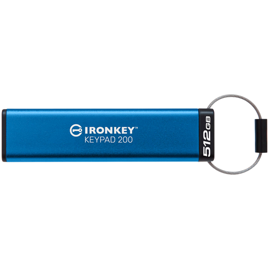KINGSTON IronKey Keypad 200, 512GB, FIPS 140-3 Lvl 3 (Pending) AES-256 Encrypted