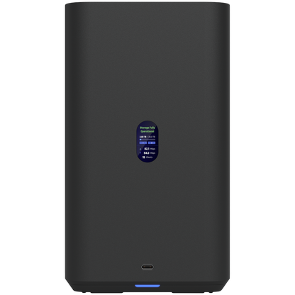 Ubiquiti UniFi UNAS-2-B-EU Network Attached Storage with (2) 3.5inch HDD bays, 2.5 GbE networking, USB-C connectivity, and an included PoE++ adapter, all in a compact footprint, black