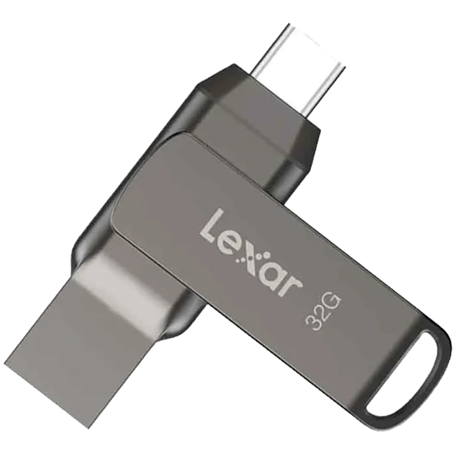 Lexar 32GB Dual Type-C and Type-A USB 3.2 flash drive, up to 100MB/s read