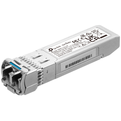 TP-Link SM5110-LR Omada 10GBase-LR SFP+ LC Transceiver, Single-mode SFP+ LC Transceiver, Hot-Pluggable, Supports Digital Diagnostic Monitoring (DDM), 1310 nm, 10 km