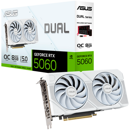 ASUS Video Card Nvidia DUAL-RTX5060-O8G-WHITE