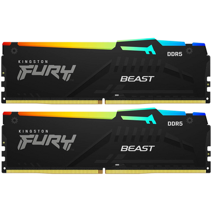 Kingston 32GB 6800MT/s DDR5 CL34 DIMM (Kit of 2) FURY Beast RGB EXPO