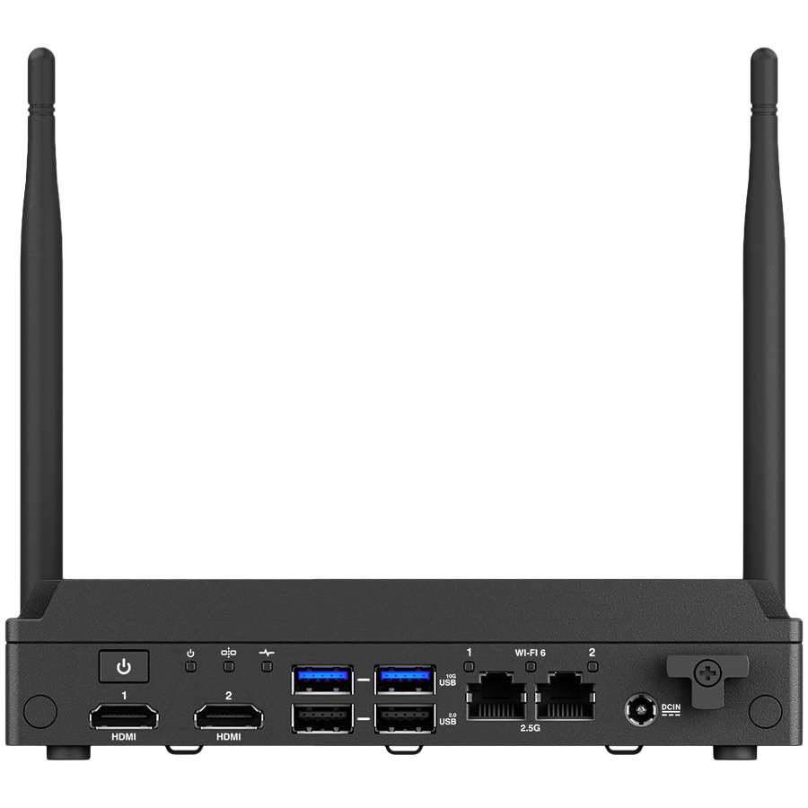 ASUS NUC Rugged/BNUC13BRFA400B00I/Intel Atom X7425E/Intel UHD Graphics/6xUSB/M.2 22x80 NVMe; M.2 30x42 SATA SSD,PCI x1,USB3.2 Gen2/2,5Gbe Dual LAN/2xHDMI/64G eMMC/no RAM/AX210/no OS/No Cord/Kit(L6)/EAN:4711387471555