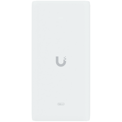 Ubiquiti UniFi 10G PoE+++ Adapter (90W), can power UniFi PoE+++ devices, reduce dependency on PoE switch power, and provide a Multi-Gigabit LAN connection, Contains RJ45 data input, AC cable with earth ground, and PoE+++ output