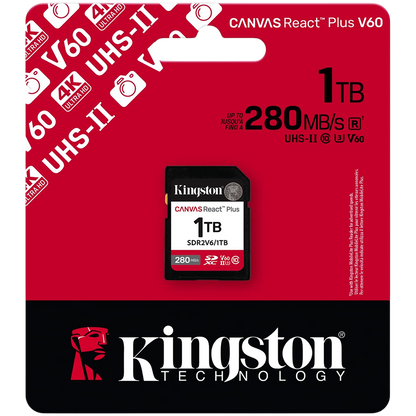 Kingston 1TB SDXC Canvas React Plus SDXC UHS-II 280R/150W U3 V60