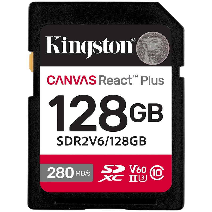 Kingston 128GB SDXC Canvas React Plus SDXC UHS-II 280R/100W U3 V60