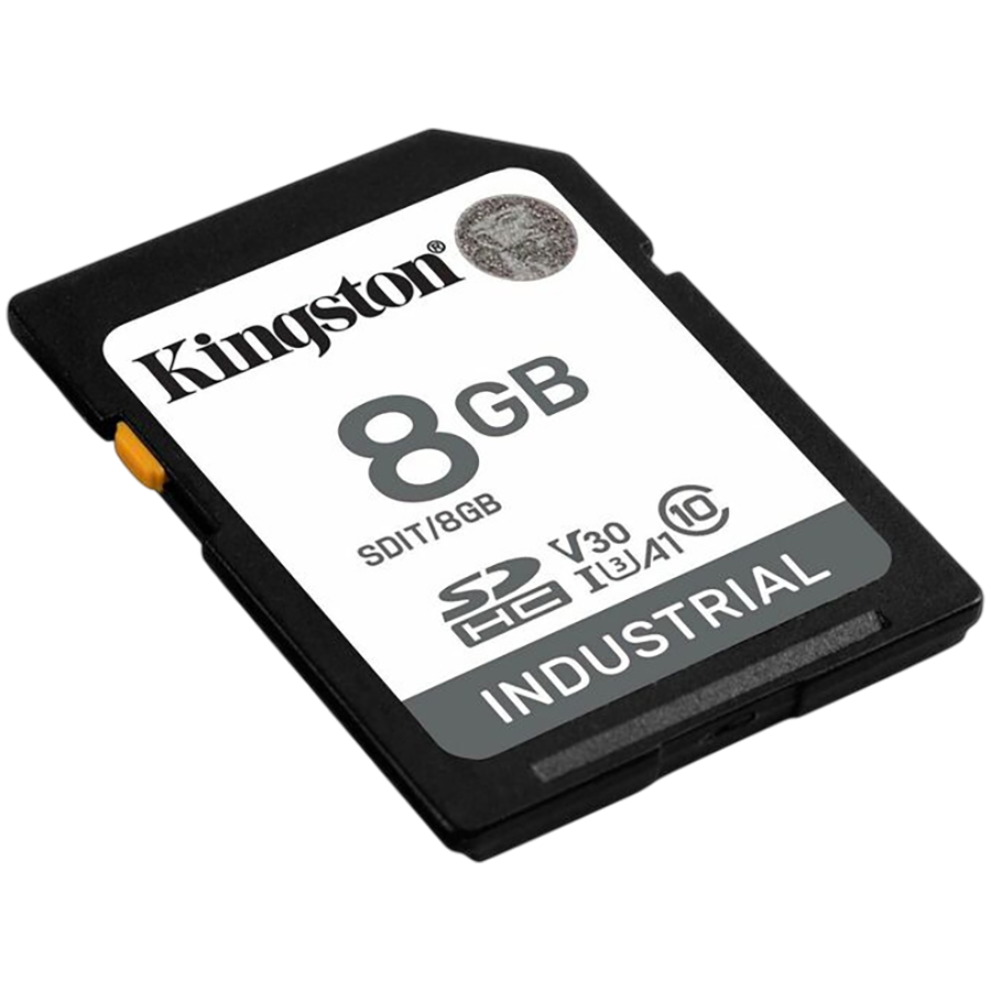 Kingston 8GB SDHC Industrial -40C to 85C C10 UHS-I U3 V30 A1 pSLC