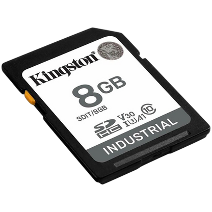 Kingston 8GB SDHC Industrial -40C to 85C C10 UHS-I U3 V30 A1 pSLC