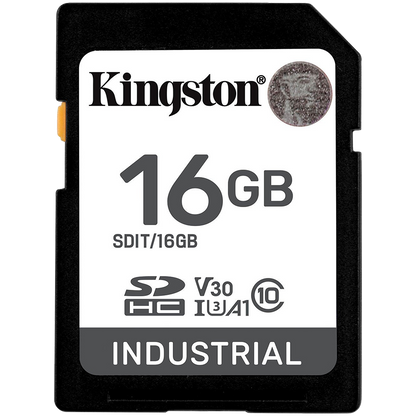Kingston 16GB SDHC Industrial -40C to 85C C10 UHS-I U3 V30 A1 pSLC