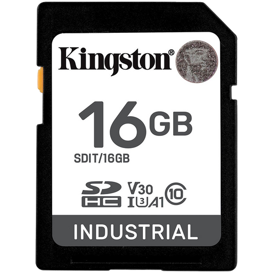 Kingston 16GB SDHC Industrial -40C to 85C C10 UHS-I U3 V30 A1 pSLC