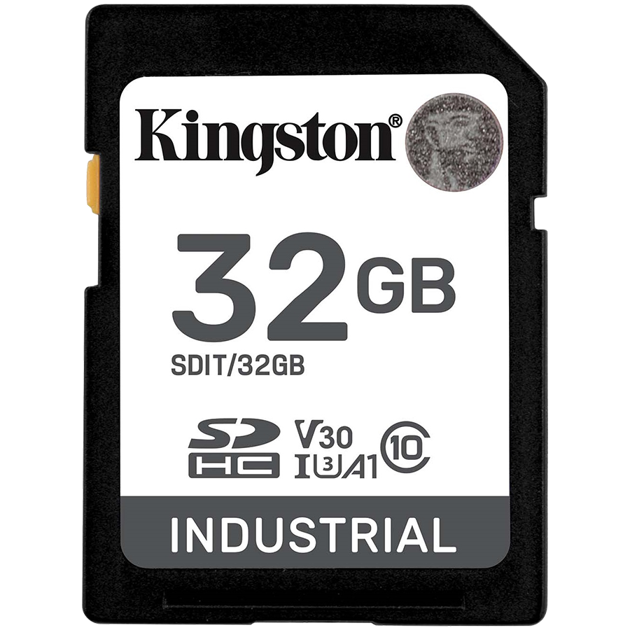 Kingston 32GB SDHC Industrial -40C to 85C C10 UHS-I U3 V30 A1 pSLC