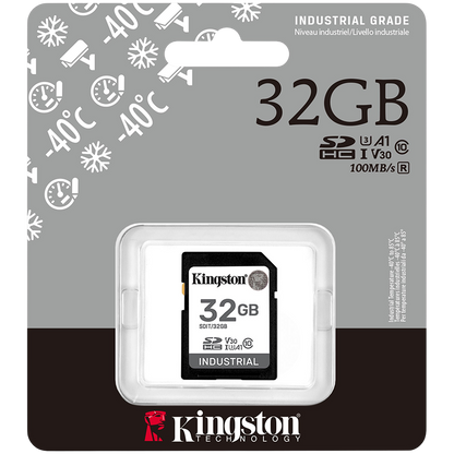 Kingston 32GB SDHC Industrial -40C to 85C C10 UHS-I U3 V30 A1 pSLC