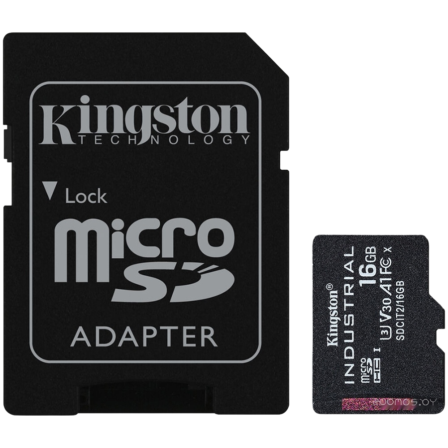 Kingston 16GB microSDHC Industrial C10 A1 pSLC Card + SD Adapter