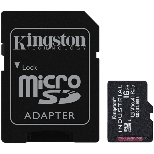 Kingston 16GB microSDHC Industrial C10 A1 pSLC Card + SD Adapter