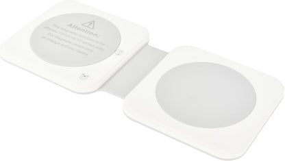 Dviced 2-in-1 foldable magnetic wireless charger - White