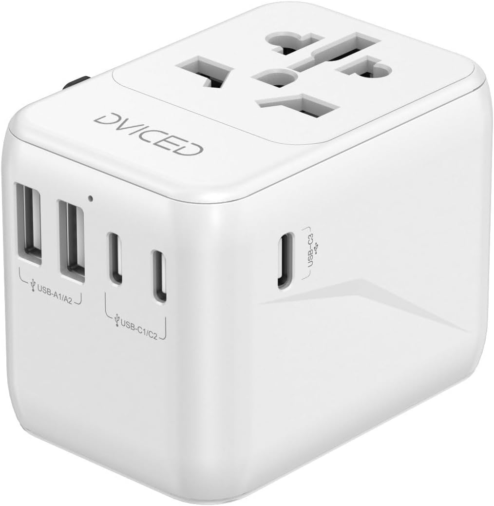 Dviced Universal Travel Adapter 28W – Fast Charging | White