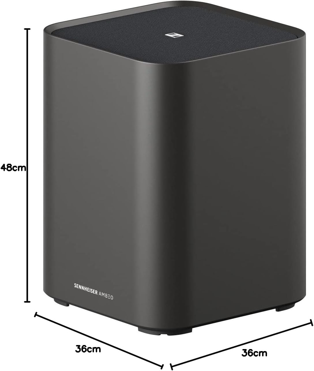 Sennheiser Consumer Audio Sennheiser AMBEO Subwoofer for TV and Music with Immersive 3D Surround Sound a Thundering Deep Bass Down to 27 Hz - 8'' Woofer with 350W Class D Amplifier - Black