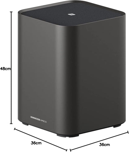 Sennheiser Consumer Audio Sennheiser AMBEO Subwoofer for TV and Music with Immersive 3D Surround Sound a Thundering Deep Bass Down to 27 Hz - 8'' Woofer with 350W Class D Amplifier - Black