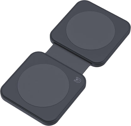 Dviced 2-in-1 foldable magnetic wireless charger - Black