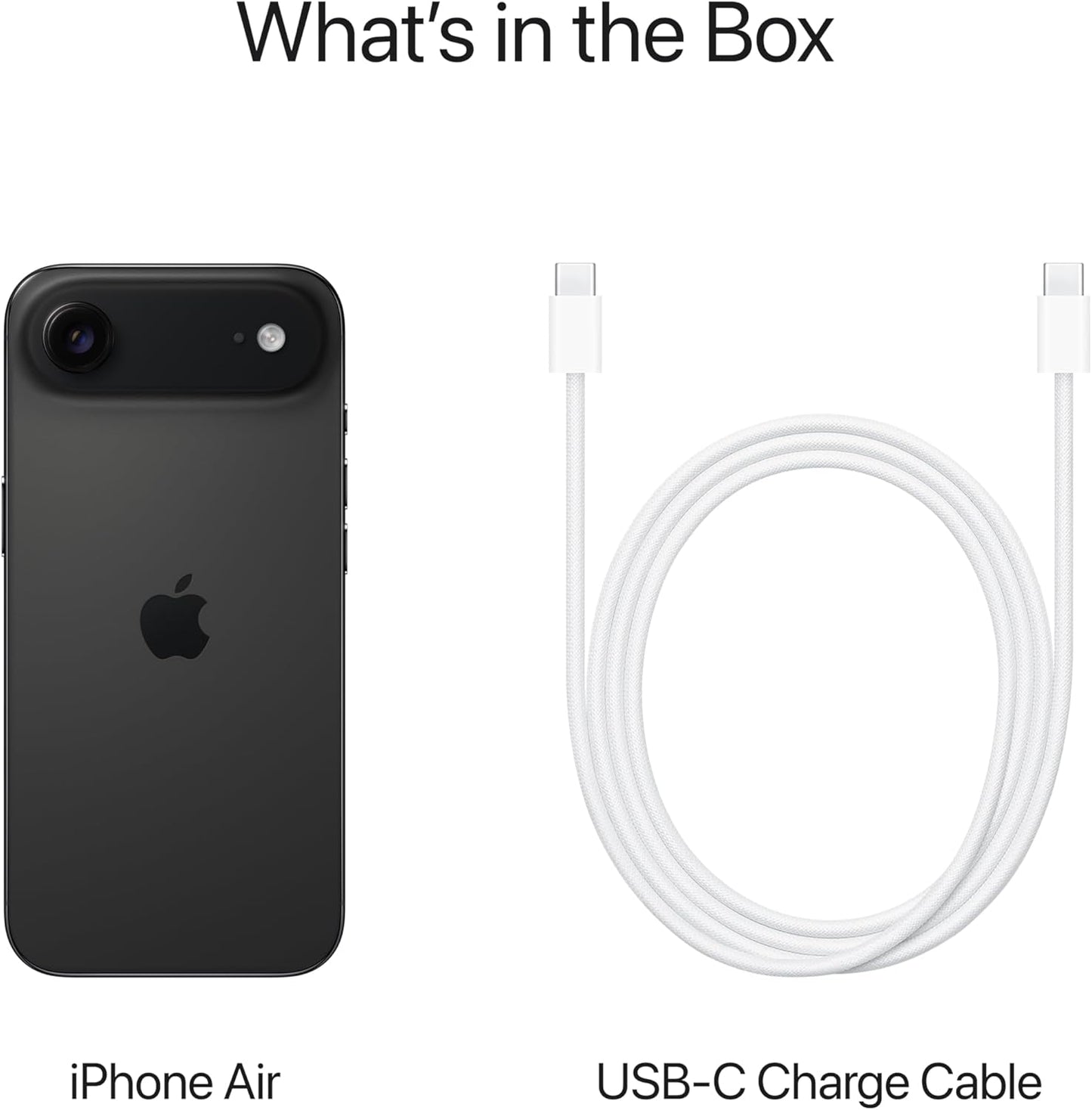 Apple iPhone Air 256 GB: Thinnest iPhone Ever, 6.5-inch Display with ProMotion up to 120Hz, Powerful A19 Pro Chip, Center Stage Front Camera, All-Day Battery Life; Space Black