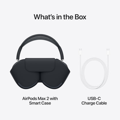 Apple AirPods Max 2 Wireless Over-Ear Headphones, Active Noise Cancellation, Adaptive Audio, Personalized Spatial Audio, Bluetooth Headphones for iPhone – Midnight