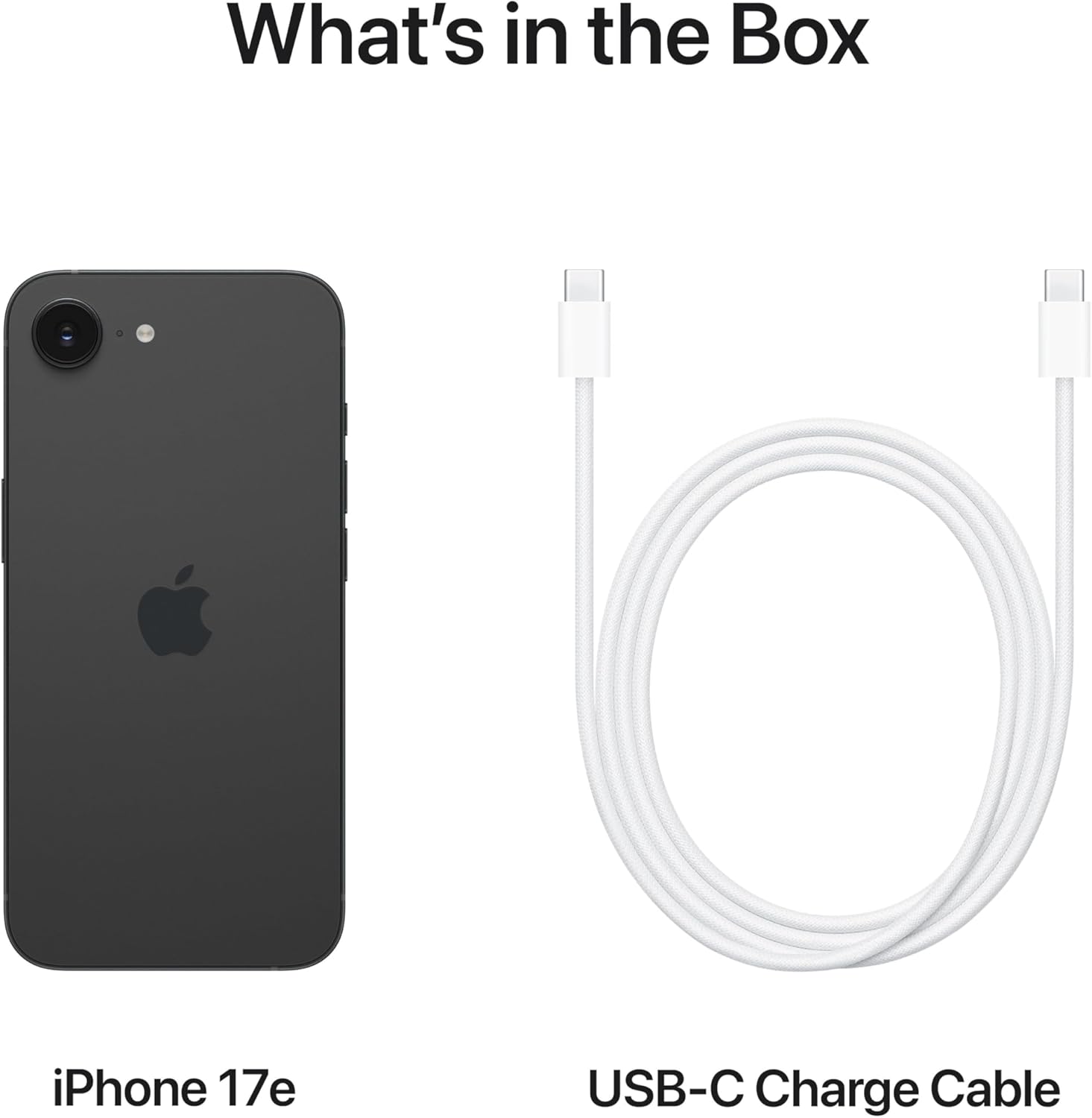 Apple iPhone 17e 256GB: 6.1-inch Super Retina XDR Display, A19 Chip, All-Day Battery Life, 48MP Fusion Camera; Black