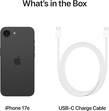 Apple iPhone 17e 256GB: 6.1-inch Super Retina XDR Display, A19 Chip, All-Day Battery Life, 48MP Fusion Camera; Black