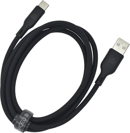 Dviced Cable USB-A to USB-C silicone 1,25m - Black