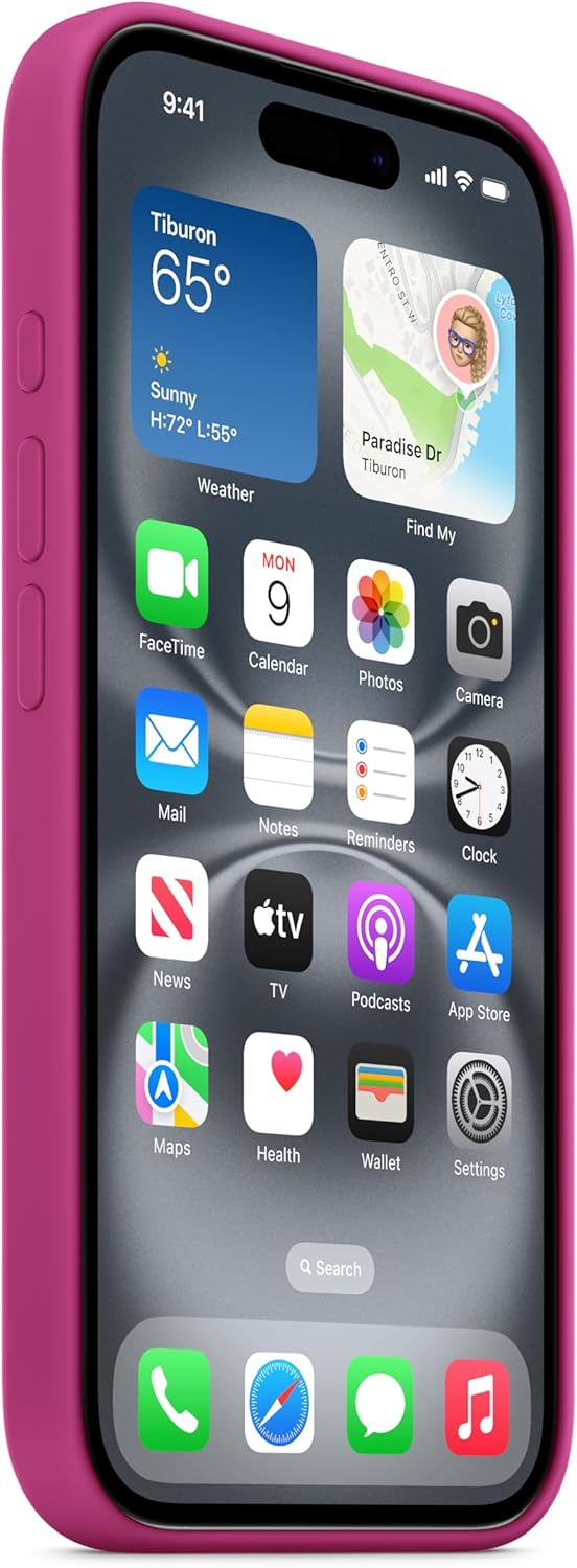 Apple iPhone 16 Silicone Case with MagSafe - Fuchsia