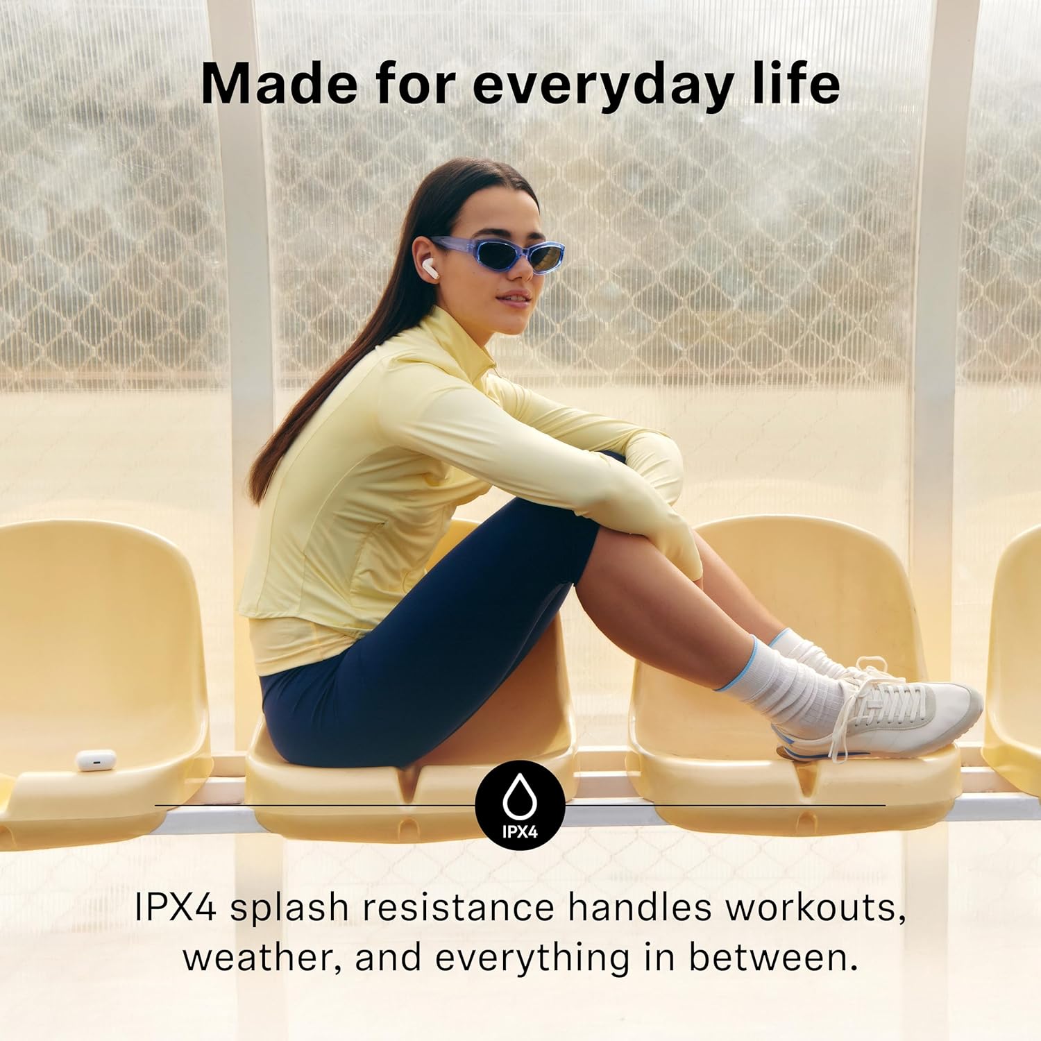 Sennheiser ACCENTUM Open Wireless Earbuds - Ear Buds with Open Design, Dynamic Sound and Bluetooth 5.3, IPX4 Splash Resistance, 28-Hour Battery Life and USB-C Charging Case - Cream