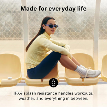 Sennheiser ACCENTUM Open Wireless Earbuds - Ear Buds with Open Design, Dynamic Sound and Bluetooth 5.3, IPX4 Splash Resistance, 28-Hour Battery Life and USB-C Charging Case - Cream